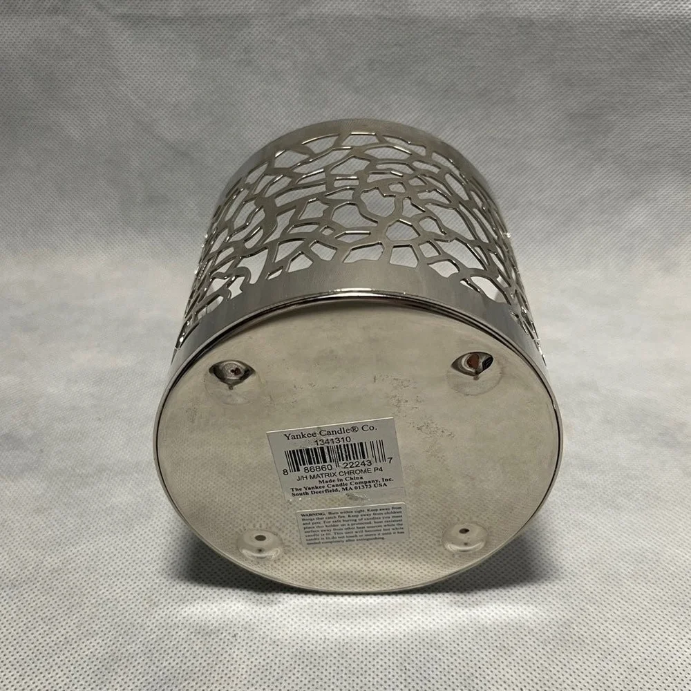 Yankee Candle Matrix Brushed Silver Metal Candle Holder 4